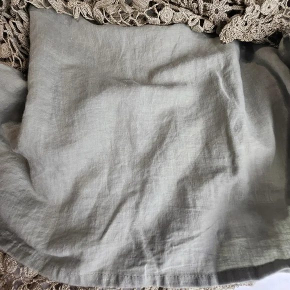 LIM'S Women Delicate Taupe Crochet Maxi Dress Size Large - Picture 11 of 15